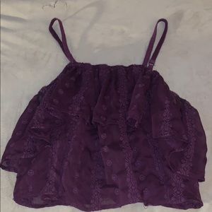 Flounce Lace Tank Top